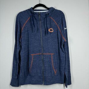 Nike Gym Vintage Chicago Cubs Women’s Full Zip Up Hoodie Sweatshirt Blue XL